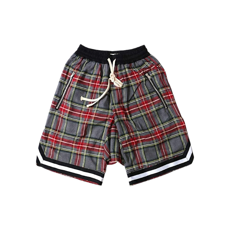 Drop crotch basketball plaid short Generayxion